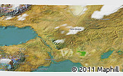 Satellite 3D Map of the area around 52° 38' 10" S, 71° 19' 29" W