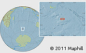Savanna Style Location Map of the area around 52° 38' 10" S, 72° 19' 29" E, hill shading