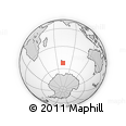 Outline Map of the Area around 52° 38' 10" S, 72° 19' 29" E, rectangular outline