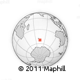 Outline Map of the Area around 52° 38' 10" S, 74° 1' 30" E, rectangular outline