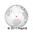 Outline Map of the Area around 52° 38' 10" S, 74° 52' 30" E, rectangular outline