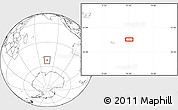 Blank Location Map of the area around 52° 38' 10" S, 75° 43' 29" E