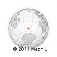 Outline Map of the Area around 52° 38' 10" S, 76° 34' 29" E, rectangular outline