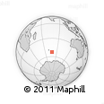 Outline Map of the Area around 52° 38' 10" S, 77° 25' 30" E, rectangular outline