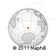 Outline Map of the Area around 52° 38' 10" S, 79° 7' 30" E, rectangular outline
