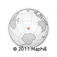 Outline Map of the Area around 52° 38' 10" S, 79° 58' 29" E, rectangular outline