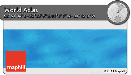 Physical Panoramic Map of the Area around 52° 38' 10" S, 80° 40' 30" W