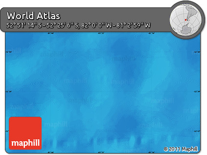 Physical Map of the Area around 52° 38' 10" S, 81° 31' 30" W