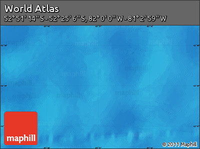 Physical Map of the Area around 52° 38' 10" S, 81° 31' 30" W