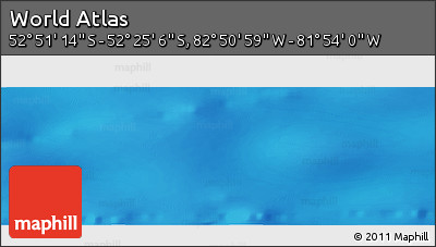 Physical Panoramic Map of the Area around 52° 38' 10" S, 82° 22' 30" W