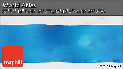 Shaded Relief Panoramic Map of the Area around 52° 38' 10" S, 83° 13' 29" W