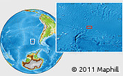 Physical Location Map of the area around 52° 38' 10" S, 92° 34' 29" W