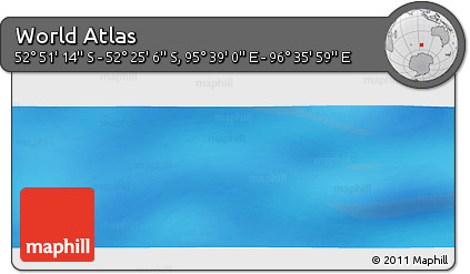 Shaded Relief Panoramic Map of the Area around 52° 38' 10" S, 96° 7' 30" E