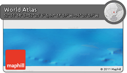 Physical Panoramic Map of the Area around 52° 38' 10" S, 96° 49' 29" W