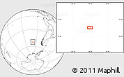 Blank Location Map of the area around 52° 38' 10" S, 99° 22' 30" W