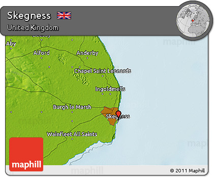 Physical 3D Map of Skegness