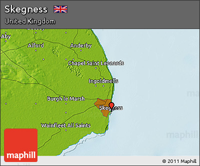 Physical 3D Map of Skegness
