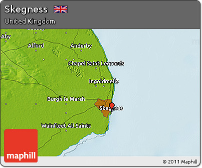Physical 3D Map of Skegness