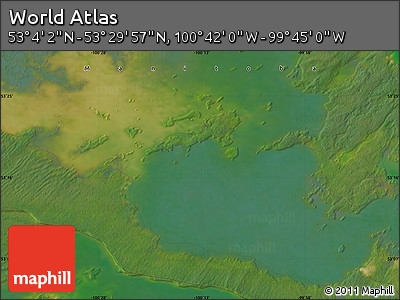 Satellite Map of the Area around 53° 17' 0" N, 100° 13' 29" W