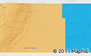 Political 3D Map of the area around 53° 17' 0" N, 101° 55' 30" W