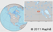 Gray Location Map of the area around 53° 17' 0" N, 101° 55' 30" W