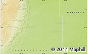 Physical Map of the area around 53° 17' 0" N, 101° 55' 30" W