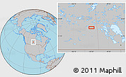 Gray Location Map of the area around 53° 17' 0" N, 102° 46' 30" W