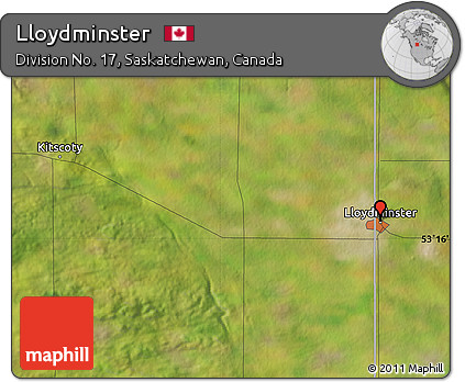 Satellite Map of Lloydminster