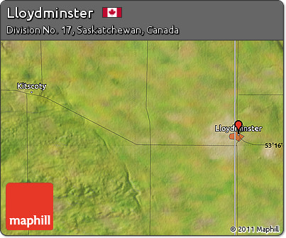 Satellite Map of Lloydminster