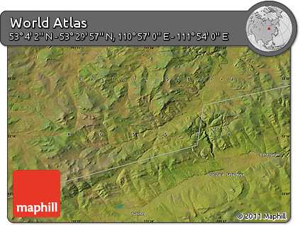 Satellite Map of the Area around 53° 17' 0" N, 111° 25' 30" E