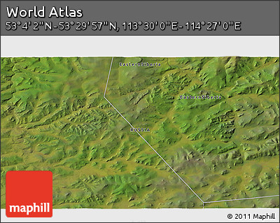Satellite 3D Map of the Area around 53° 17' 0" N, 113° 58' 29" E