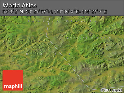 Satellite Map of the Area around 53° 17' 0" N, 113° 58' 29" E