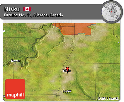 Satellite 3D Map of Nisku