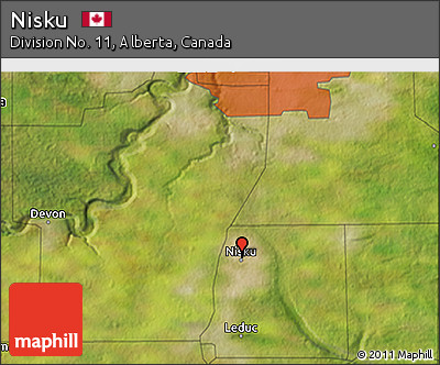 Satellite 3D Map of Nisku