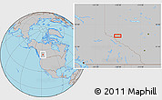 Gray Location Map of the area around 53° 17' 0" N, 118° 4' 29" W