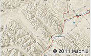 Shaded Relief Map of the area around 53° 17' 0" N, 118° 4' 29" W