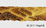 Physical Panoramic Map of the area around 53° 17' 0" N, 118° 4' 29" W