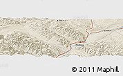 Shaded Relief Panoramic Map of the area around 53° 17' 0" N, 118° 4' 29" W