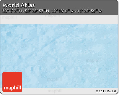Physical 3D Map of the Area around 53° 17' 0" N, 11° 49' 29" W