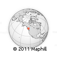 Outline Map of the Area around 53° 17' 0" N, 125° 43' 29" W, rectangular outline