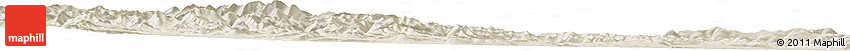 Shaded Relief Horizon Map of the Area around 53° 17' 0" N, 135° 13' 29" E
