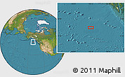 Satellite Location Map of the area around 53° 17' 0" N, 140° 10' 30" W