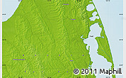 Physical Map of the area around 53° 17' 0" N, 142° 52' 30" E