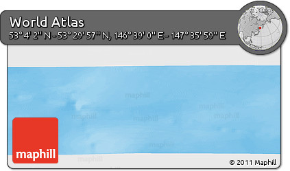 Physical Panoramic Map of the Area around 53° 17' 0" N, 147° 7' 30" E