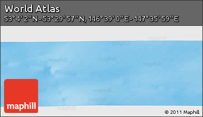 Physical Panoramic Map of the Area around 53° 17' 0" N, 147° 7' 30" E