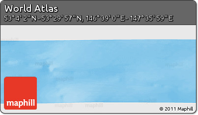 Physical Panoramic Map of the Area around 53° 17' 0" N, 147° 7' 30" E