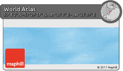 Physical Panoramic Map of the Area around 53° 17' 0" N, 147° 58' 29" E
