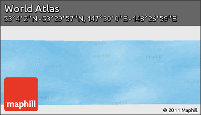 Physical Panoramic Map of the Area around 53° 17' 0" N, 147° 58' 29" E