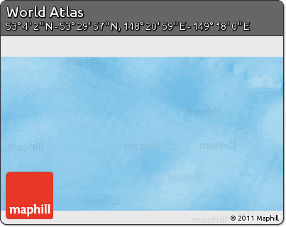 Physical 3D Map of the Area around 53° 17' 0" N, 148° 49' 29" E