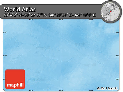 Physical Map of the Area around 53° 17' 0" N, 148° 49' 29" E